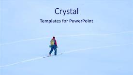  Presentation with touring - PPT layouts consisting of ski touring in harsh winter background and a  colored foreground