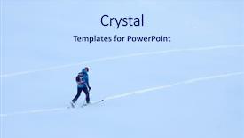  Presentation with touring - Slides consisting of ski touring in harsh winter background and a  colored foreground