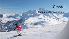  Presentation with motion - Colorful slide deck enhanced with skier-passing-by-with-motion backdrop and a light blue colored foreground