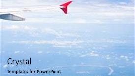  Presentation with skies - PPT layouts enhanced with skies above and below cloudscape background and a light blue colored foreground