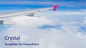  Presentation with skies - Beautiful PPT theme featuring skies-above-and-below-ocean backdrop and a lemonade colored foreground