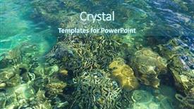  Presentation with skies - Amazing theme having skies above and waters below backdrop and a ocean colored foreground