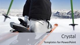  Presentation with racing - Amazing presentation theme having skiing downhill backdrop and a lemonade colored foreground