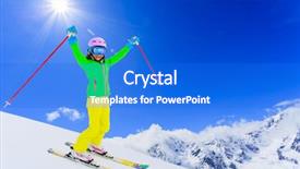  Presentation with skiing - Audience pleasing PPT layouts consisting of skiing-freeski-winter-sport-skier backdrop and a cobalt blue colored foreground