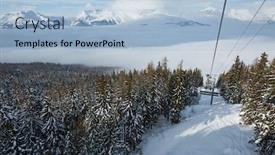  Presentation with lift - Amazing theme having skiing-lift-ascend backdrop and a light blue colored foreground