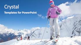  Presentation with road safety young drivers - Beautiful slides featuring skiing on a snowy road backdrop and a ocean colored foreground