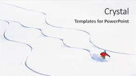  Presentation with skiing - Slides enhanced with skiing skier freeski - freeride man background and a white colored foreground