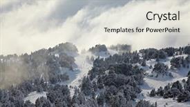  Presentation with skiing - PPT layouts having skiing slope in the french alpes background and a sky blue colored foreground