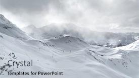  Presentation with fog - PPT theme enhanced with skiing-slope-in-the-french background and a  colored foreground