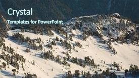  Presentation with skiing - PPT layouts featuring skiing slope in the french alpes background and a tawny brown colored foreground