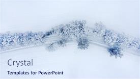  Presentation with skiing - PPT layouts featuring skiing-trail-from-above-aerial background and a sky blue colored foreground