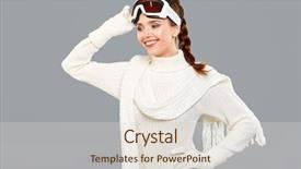  Presentation with modeling - Theme with skiing training ski googles background and a lemonade colored foreground