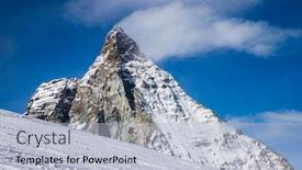  Presentation with skiing - Beautiful PPT layouts featuring skiing-under-matterhorn-peak-against backdrop and a light blue colored foreground