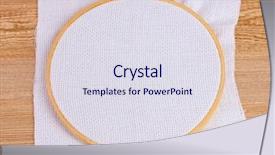  Presentation with embroidery - Amazing presentation having skilful - embroidery hoop in the table backdrop and a sky blue colored foreground