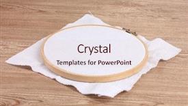  Presentation with embroidery - Colorful theme enhanced with skilful - embroidery hoop in the table backdrop and a lemonade colored foreground