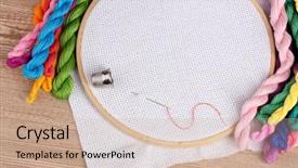  Presentation with embroidery - Colorful PPT layouts enhanced with halloween background holiday celebration idea concept design backdrop and a red colored foreground