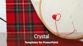  Presentation with embroidery - Colorful presentation enhanced with skilful - embroidery hoop with canvas backdrop and a tawny brown colored foreground