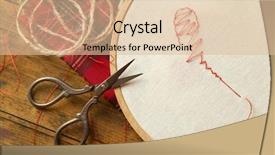  Presentation with embroidery - Cool new presentation with skilful - embroidery hoop with canvas backdrop and a lemonade colored foreground