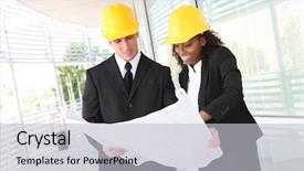  Presentation with development - Audience pleasing slide deck consisting of skill development - diverse man and woman working backdrop and a light gray colored foreground