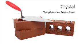  Presentation with white bricks - Theme with skill development - stack of bricks background and a white colored foreground