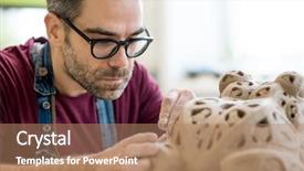  Presentation with jesus the bright morning star - Cool new theme with skill set - ceramist dressed in an apron backdrop and a coral colored foreground