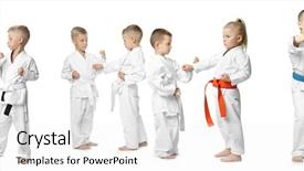  Presentation with white parents and black children - Audience pleasing slide deck consisting of skill set - collage with little children practising backdrop and a white colored foreground