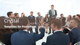  Presentation with questions - Amazing slides having skilled-coach-asks-questions backdrop and a tawny brown colored foreground