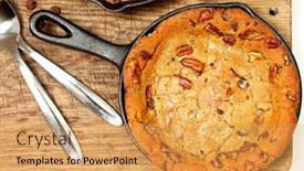  Presentation with cookie - Cool new slide set with skillet-turtle-cookie-with-pecans backdrop and a yellow colored foreground