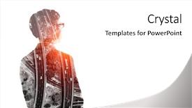  Presentation with skills - Cool new theme with skillful leader - his super business skills backdrop and a white colored foreground