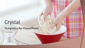  Presentation with cooking - Cool new presentation design with soft skills - cooking and home concept backdrop and a lemonade colored foreground