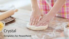  Presentation with cooking - Presentation theme having soft skills - cooking and home concept background and a soft green colored foreground