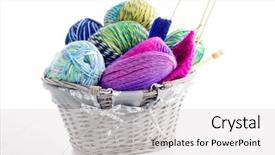  Presentation with wool - Amazing presentation theme having soft skills - lots of colorful wool backdrop and a light gray colored foreground