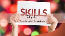  Presentation with skills - Audience pleasing theme consisting of skills card with colorful background backdrop and a coral colored foreground