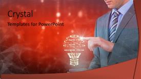  Presentation with phone - Beautiful theme featuring skills matrix - businessman using mobile phone backdrop and a red colored foreground