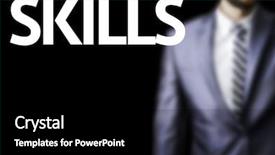  Presentation with skills - Amazing slide set having skills written on a board backdrop and a black colored foreground