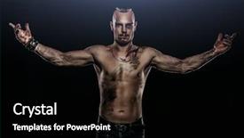  Presentation with punk - Presentation theme with skin abrasions - portrait of a brutal handsome background and a black colored foreground