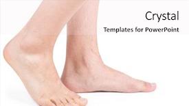  Presentation with ancient water well - Beautiful slides featuring skin anatomy - beautiful well-groomed male legs male backdrop and a sky blue colored foreground