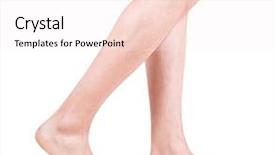  Presentation with well - Amazing slide set having skin anatomy - beautiful well-groomed male legs backdrop and a sky blue colored foreground