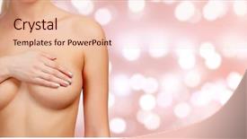  Presentation with breast cancer - Presentation having skin anatomy - breast cancer concept abstract background background and a lemonade colored foreground