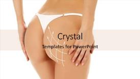  Presentation with skin anatomy - Audience pleasing presentation theme consisting of skin anatomy - female body white background isolated backdrop and a coral colored foreground