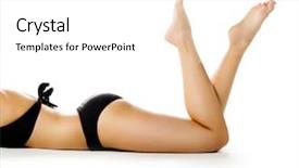  Presentation with skin anatomy - Slide deck featuring skin anatomy - perfect female legs isolated background and a white colored foreground