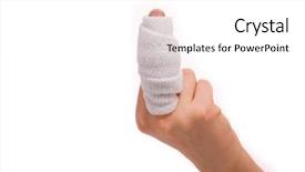  Presentation with skin anatomy - Colorful presentation theme enhanced with skin anatomy - white medicine bandage on human backdrop and a white colored foreground