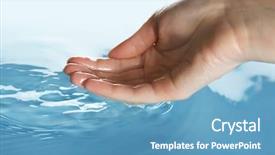  Presentation with many bubbles in water close - Colorful PPT theme enhanced with skin aura - finger touches water close up backdrop and a  colored foreground