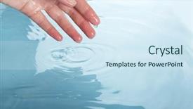  Presentation with water - Colorful presentation enhanced with skin aura - finger touches water close up backdrop and a  colored foreground