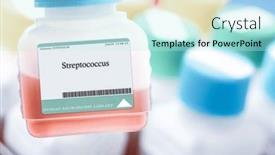  Presentation with bacteria - Slide set having skin-bacteria-such-as-staphylococcus background and a cool aqua colored foreground