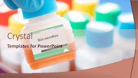  Presentation with bacteria - Theme having skin-bacteria-such-as-staphylococcus background and a lemonade colored foreground