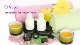  Presentation with spa white orchids black - PPT theme having skin beauty oils - spa setting isolated on white background and a  colored foreground