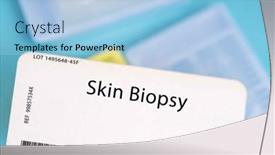  Presentation with dermatitis - PPT theme featuring skin-biopsy-a-small-piece background and a light blue colored foreground