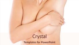  Presentation with skin cancer - Slide deck featuring skin cancer - topless woman covering her breast background and a lemonade colored foreground