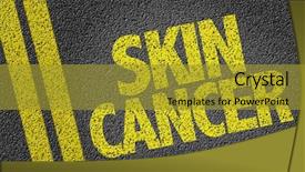  Presentation with skin cancer - Slides consisting of skin cancer written background and a gold colored foreground
